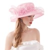 Z&X Organza Church Fascinator KY Derby Hats for Women Flower