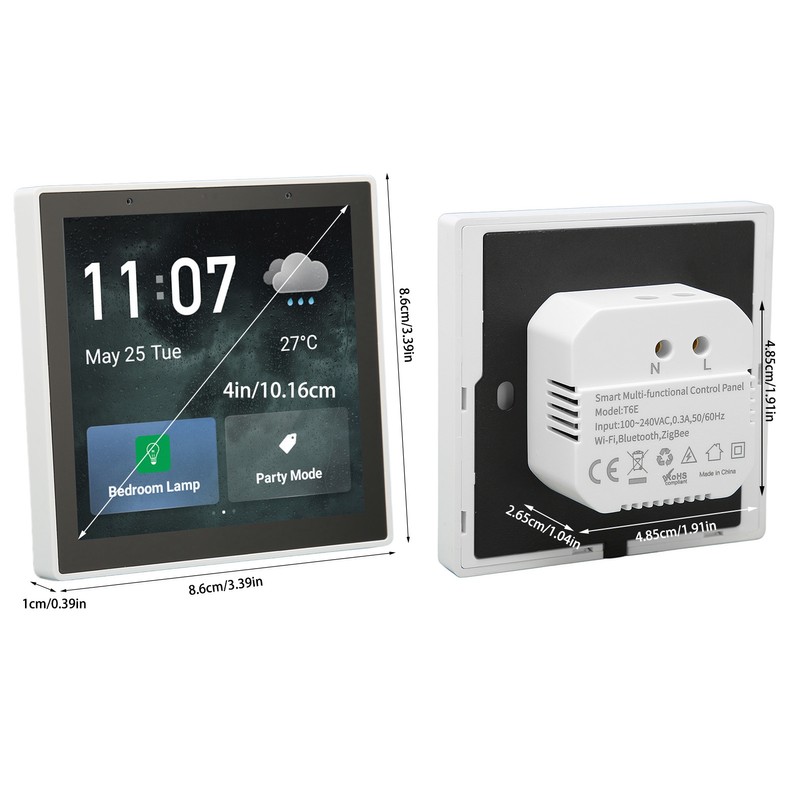 WiFi Smart Scene Wall Light Switch Panel 4in LCD Touch