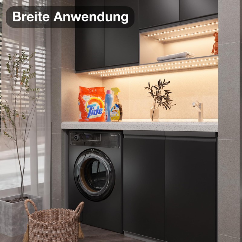WOBANE LED Under-Unit Light with Switch, 4 x 50 cm