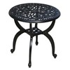 GXOUTAL Cast Aluminum Outdoor Side Table, All Weather Round Small
