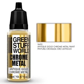 Green Stuff World For Models and Miniatures Chrome Paint Antique Gold 3692