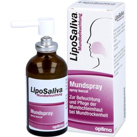 LipoSaliva Mundbefeuchtung, Mundspray zur Befeuchtung und Pflege der Mundschleimhaut bei Mundtrockenheit, 50 ml Lösung