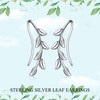 925 Sterling Silver Leaf Earrings Ear Climber Crawler Earrings Ear