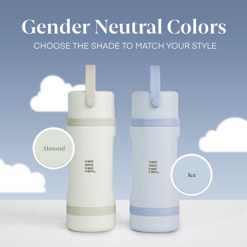 Jili All-in-One Baby Bottle, Insulated Stainless Steel Bottle with Formula