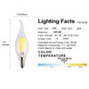 OPALRAY LED Candelabra Bulb, 12V Low Voltage Input, 4W 400Lm,