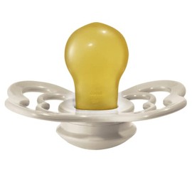 BIBS Pacifiers - Supreme Collection | BPA-Free Baby Pacifier | Made in Denmark | Set of 2 Vanilla Color Premium Soothers | Size 0-6 Months