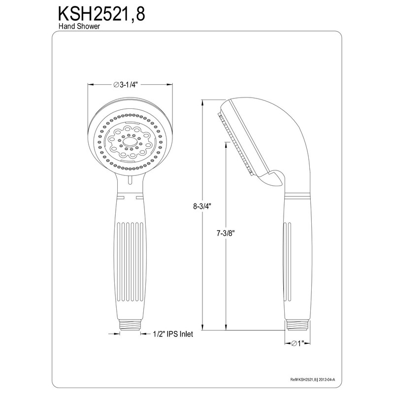 Kingston Brass KSH2521 Designer Trimscape 5-Function Massage Hand Shower, Polished