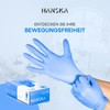 HANSKA Disposable Nitrile Gloves, Blue, Powder-Free, Insert and Bet, Ambidextrous,