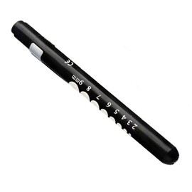Diagnostic Medical Penlight Pen Torch Reusable LED Pen Light Medical Penlight with Pupil Gauge Flashlight Doctor Nurse EMT Emergency Torch Black