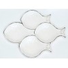 Sigrid Olsen Fish Design Melamine Snack Bowl Set, White, 15x14