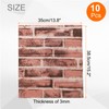 sourcing map 10pcs 3D Brick Effect Wall Panels 14.5 Sq
