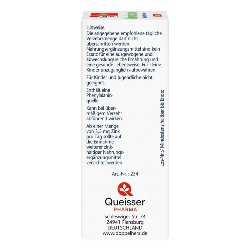 DOPPELHERZ Active defence for you, zinc, sel, histide, pell, pack