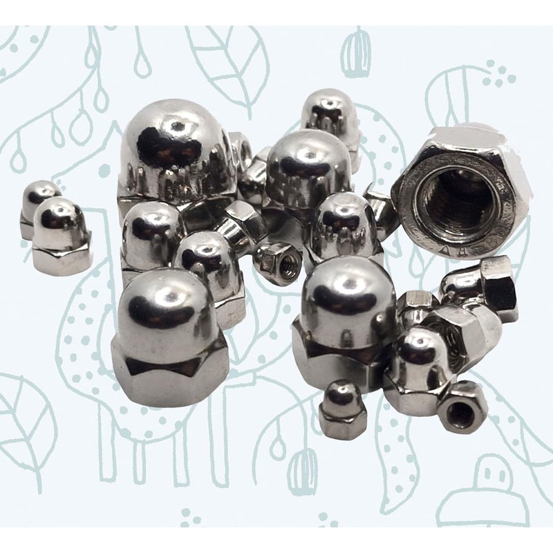 M6 Dome Nuts Marine Grade Acorn Style in A4 Stainless