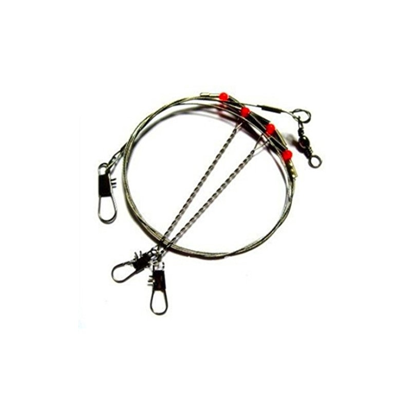 CJESLNA 10 Pcs Fishing Wire Leader Trace with Snap &