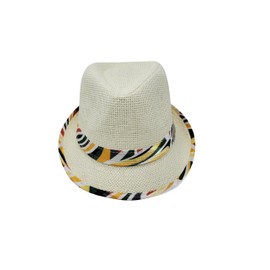 NUVADE Unisex Straw Fedora Panama Hat Summer Sun Short Double-Sided one Size fit All Beige