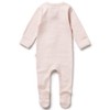 Wilson & Frenchy Organic Stripe Rib Zipsuit with Feet -