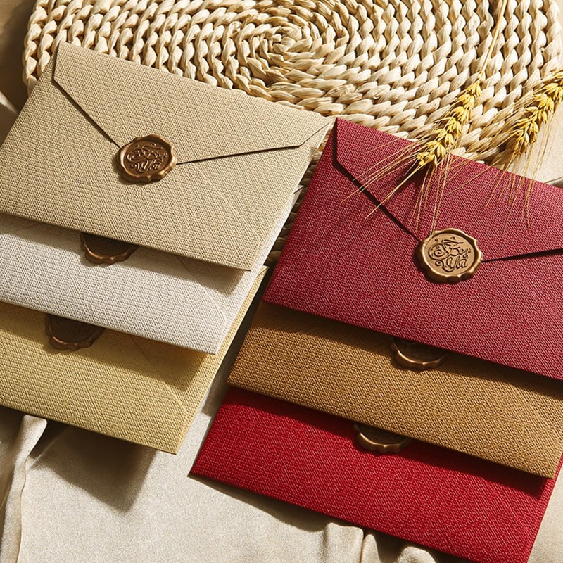 NOELAMOUR Western 2 Envelopes, Stylish 50 Sheets with Sealing Seal,