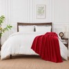 Douceur Christmas Red Throw Blanket for Bed, Soft Cozy Lightweight