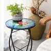 VCUTEKA Patio Side Table Outdoor Accent Table Bistro Coffee Table