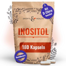 Inositol Capsules - 180 Capsules Inositol Complex - Myo Inositol D Chiro Inositol - Inositol 2000mg per Daily Dose - Free from Additives - Mio Inositol High Dose