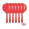 CyeeLife 6 Packs Integrated Dart Flights and Shafts,one Piece Accessory-Red
