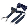 BomGuard Men's Braces Bow Tie Set, 4 Strong Clips, 3.5