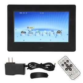 7 Inch Digital Photo Frame Multifunction Video Picture Playback Music Clock Calendar Electronic Picture Frame 100‑240V US Plug