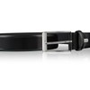 LLOYD Belt mens belt leather belt black 122, Länge:85 cm,
