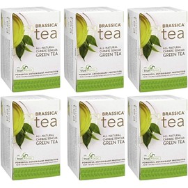 Brassica Tea Sencha Green Tea with truebroc, 16 Tea Bags (6 Pack)