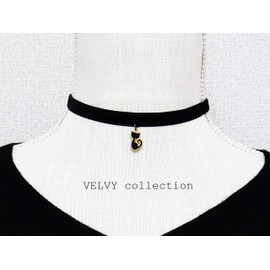 Velvy c230 Original Cat Cat Simple Black Choker Women's Necklace, 3 Types, Alloy Steel
