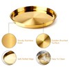 Nexyetnov Gold Round Serving Tray, 12", 1 Pack