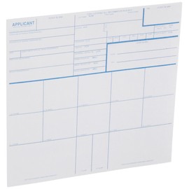 FD-258 Tarjeta de huellas dactilares, azul, paquete de 10 (azul, 10)