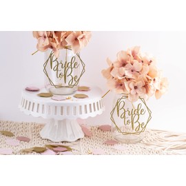 Bride To Be Mason Jar Tags, Bridal Shower Centerpiece, Wedding Shower Decor, Set of 6