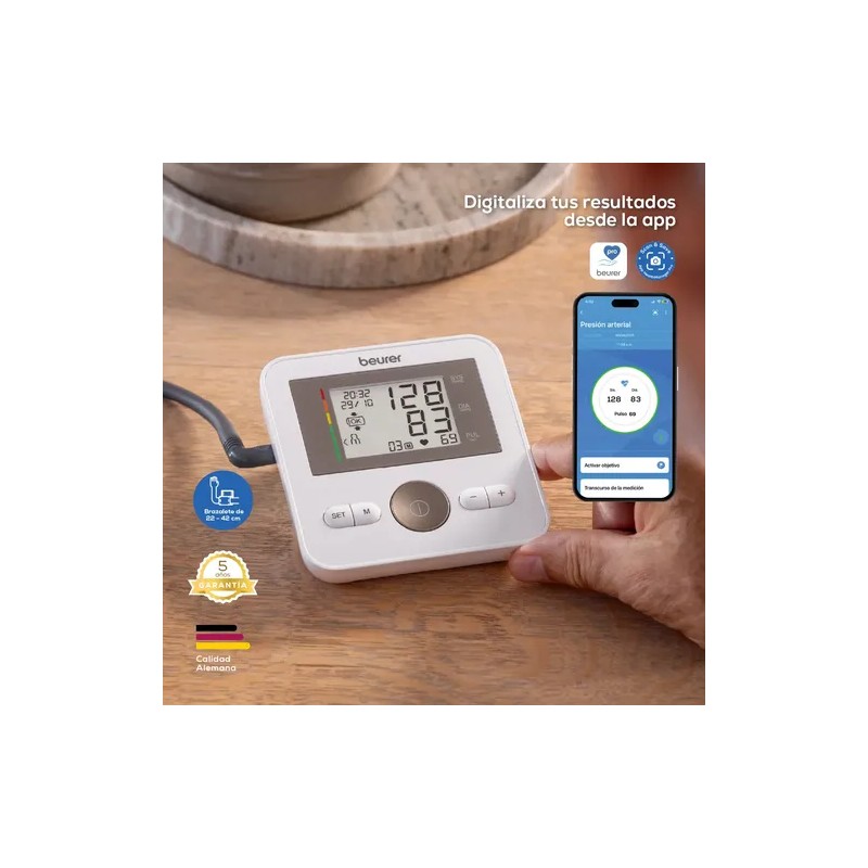 Baumanómetro De Brazo Digital Con Detector De Arritmias BM27 Beurer