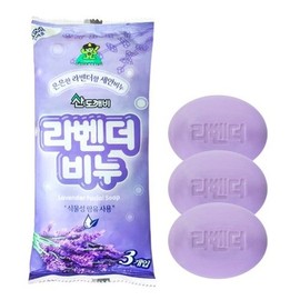 Sandokkaebi Lavender Soap 80g x3 Pack (3 Pieces) Facial Soap Face Wash Soap Shaving Soap... / 1봉 3개입 산도깨비 라벤더비누 80g x3P 세안비누 세수비누 세면도...