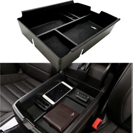 EVTIME Center Console Organizer fit for VW Atlas and Cross Sport 2018 2019 2020 2021 2022 2023 Interior Storage Box Accessories (Not fit for 2024) (Console Organizer)