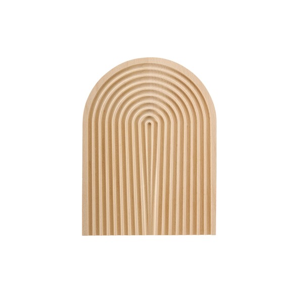 LuxVayle Japanese Wood Tray, Entryway Decor Tray, Rippled Wood Incense