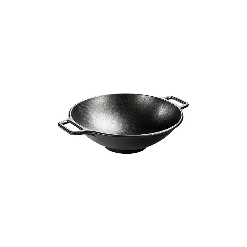 Lodge BOLD 14 Inch Seasoned Cast Iron Wok; Design-Forward Cookware