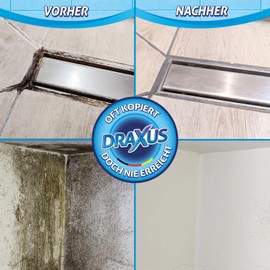 DRAXUS DRAXUS Profi Schimmelentferner mit innovativem Hafteffekt I Extra starkes Schimmelspray für Wand, Bad, Silikonfugen & mehr I Entfernt Schimmel hocheffektiv (Aktiv-Chlor) 500 ml
