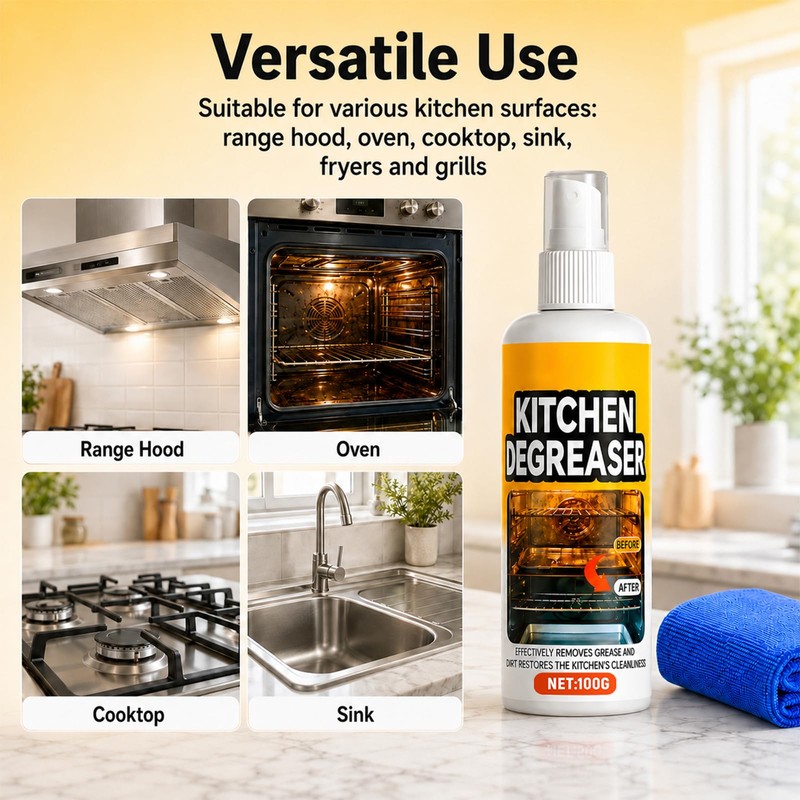 ForgeVibe 2Pcs Spray Grill Cleaner,Kitchen Degreaser Spray,Powerful Degreaser,Degreasing Spray Grill