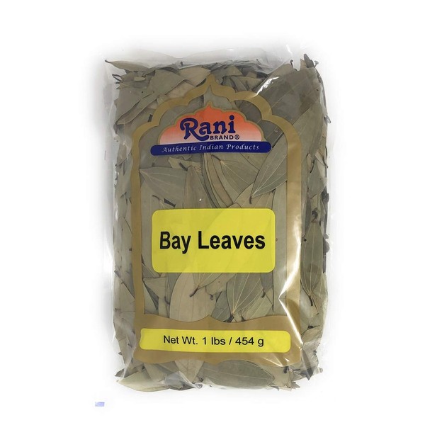 Rani Bay Whole Leaf (Leaves) Spice Hand Selected Extra Large 16oz (454g) 1lb Bulk Pack All Natural ~ Gluten Free Ingredients | NON-GMO | Vegan | Indian Origin (Tej Patta)