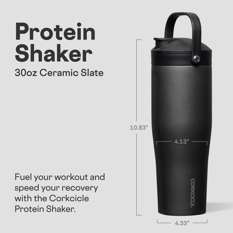 Corkcicle Protein Shaker - Built-In Agitator & Fruit Strainer Lid