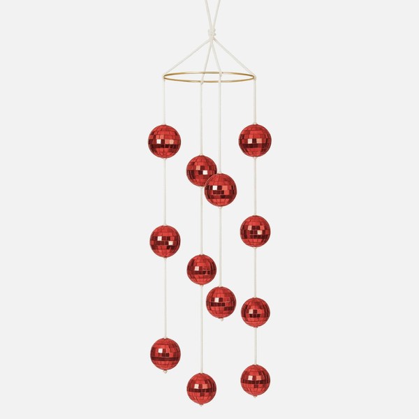 Disco Ball Mobile Hanging Decor - 12pcs 2" Mirror Disco