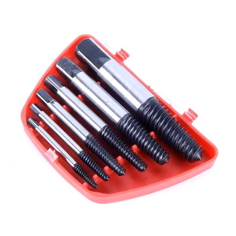 Sivitec 6PCS Screw Extractor Easy out Drill Bits Guide Broken