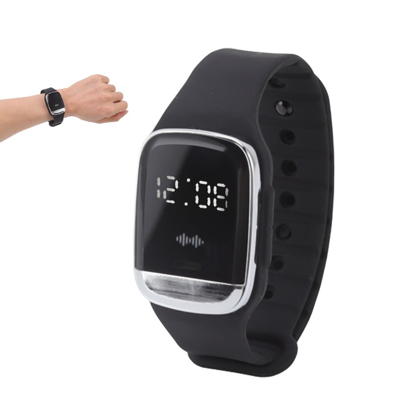 Ultrasonic Mosquito Repellent Bracelet Watch Temperature Detection USB Rechargeable Mosquito