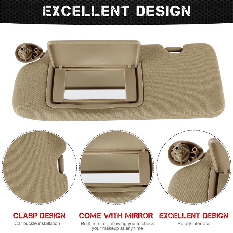 PEVAST Left Driver Side Sun Visor for Honda CRV CR-V