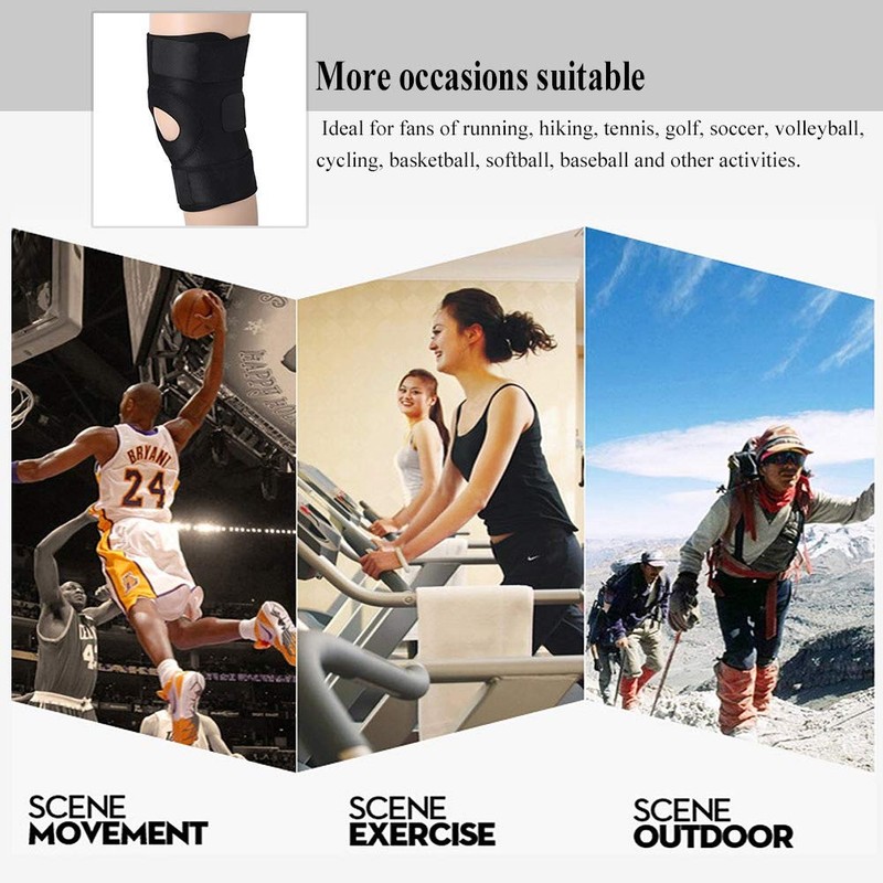 Knee Support Brace Breathable Neoprene Adjustable Velcro Straps with Velcro