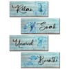 ZINYAZHE 4 Pieces Beach Theme Bathroom Decor Teal Sea Turtle