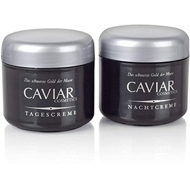2 x 125 ml Anti-Ageing Caviar Extract Face Cream, Day Cream and Night Cream Set, Moisturising Cream for Face