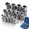 14-Piece Torx Socket Set, CR-V Steel Socket Set for 1/2,
